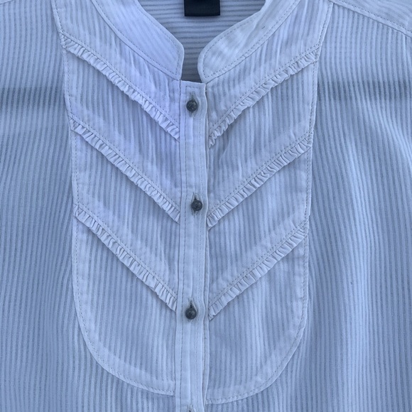 Marc Jacobs Ivory Bib-front Button Long Sleeve Blouse - Picture 4 of 8